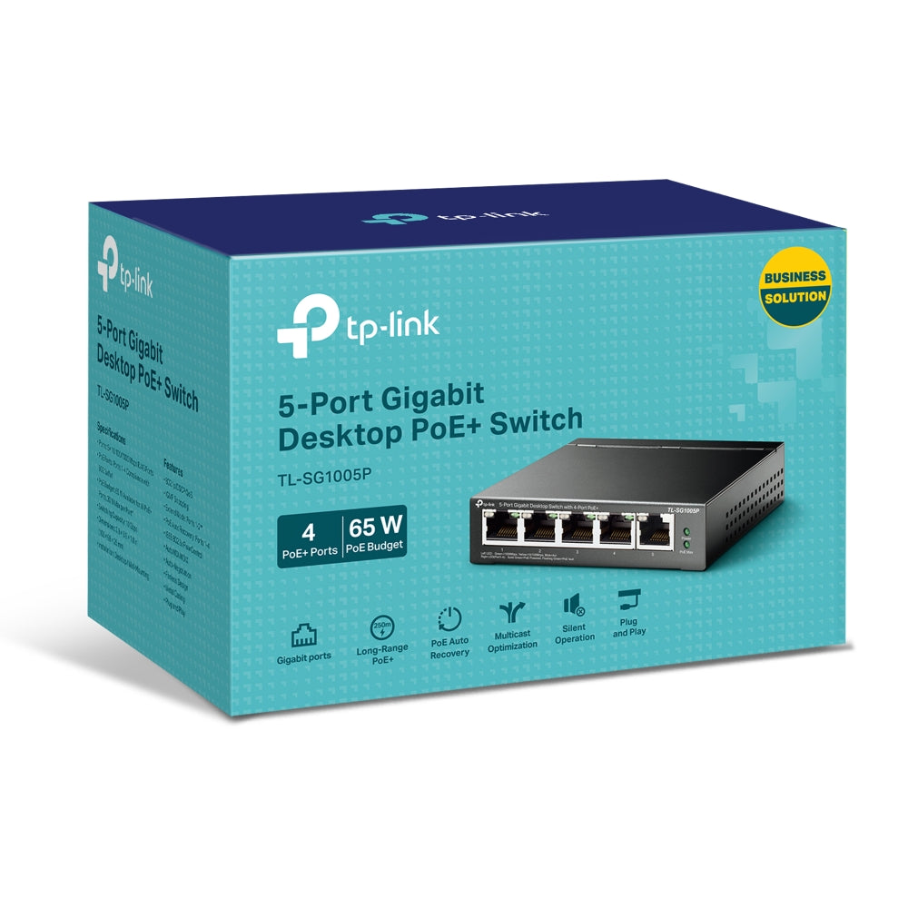TP-Link 5-Port Gigabit Desktop Switch with 4-Port PoE+ TL-SG1005P