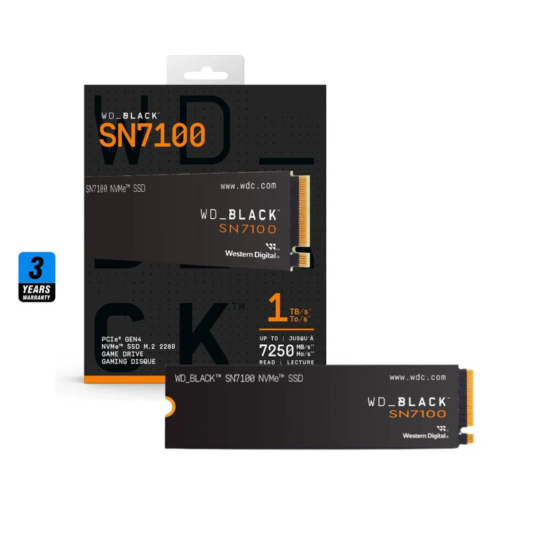 WD BLACK SN7100 1TB , 7250MB/s M.2 NVME , PCIe 4.0
