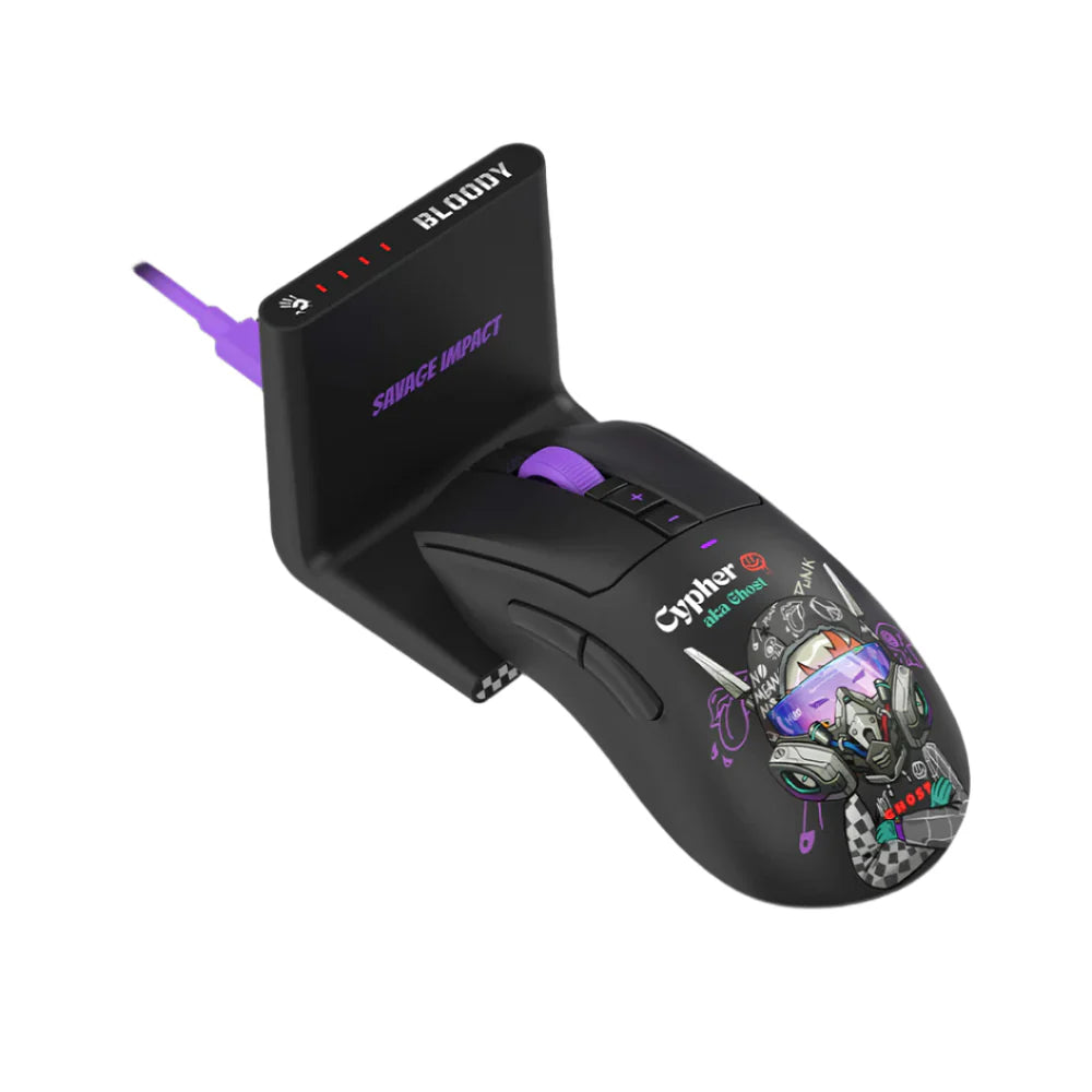 Bloody R73 Ultra Duo Cypher Ghost dual mode wireless gaming mouse