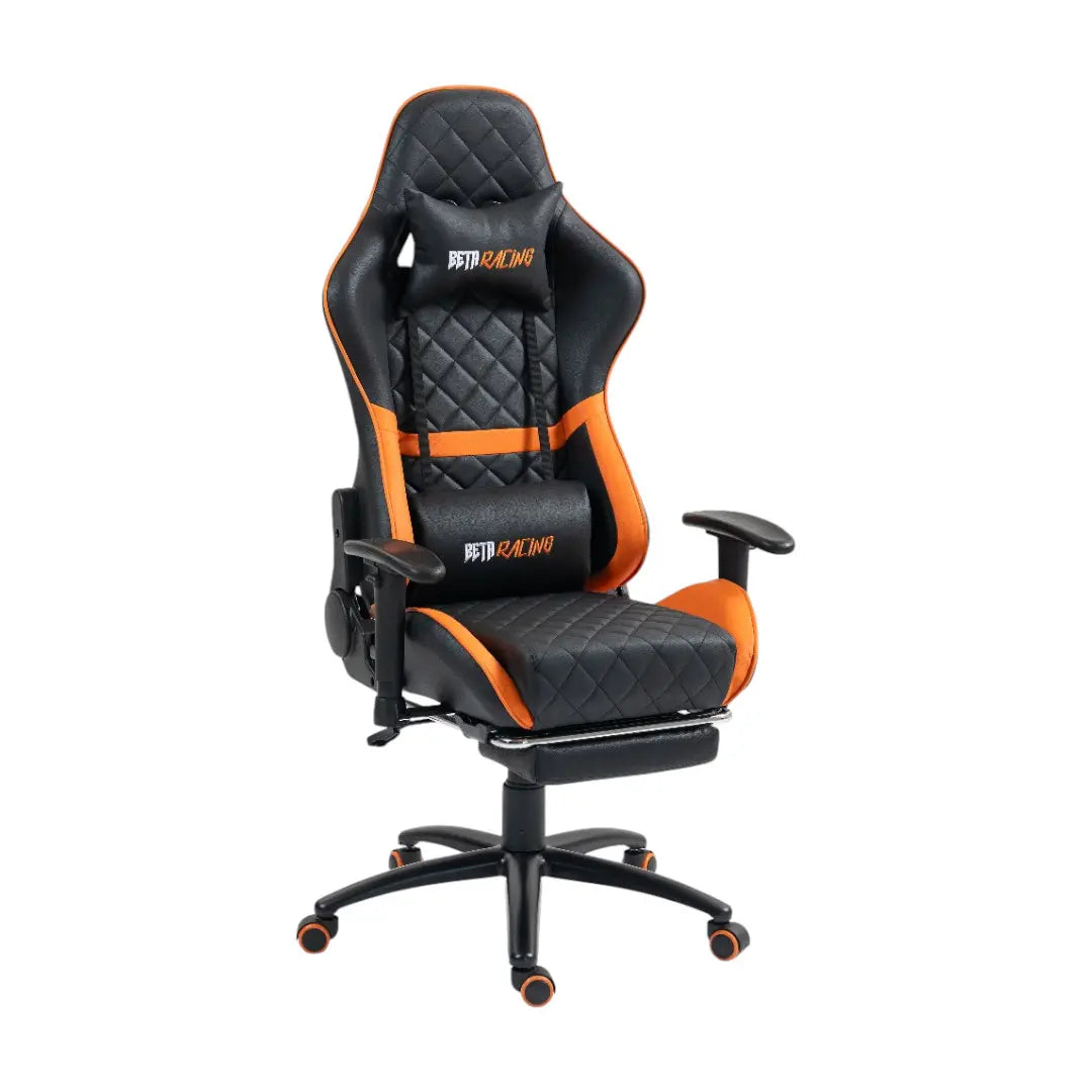 Beta Racing Gaming chair Orange-Black with Footrest كرسي كيمنك
