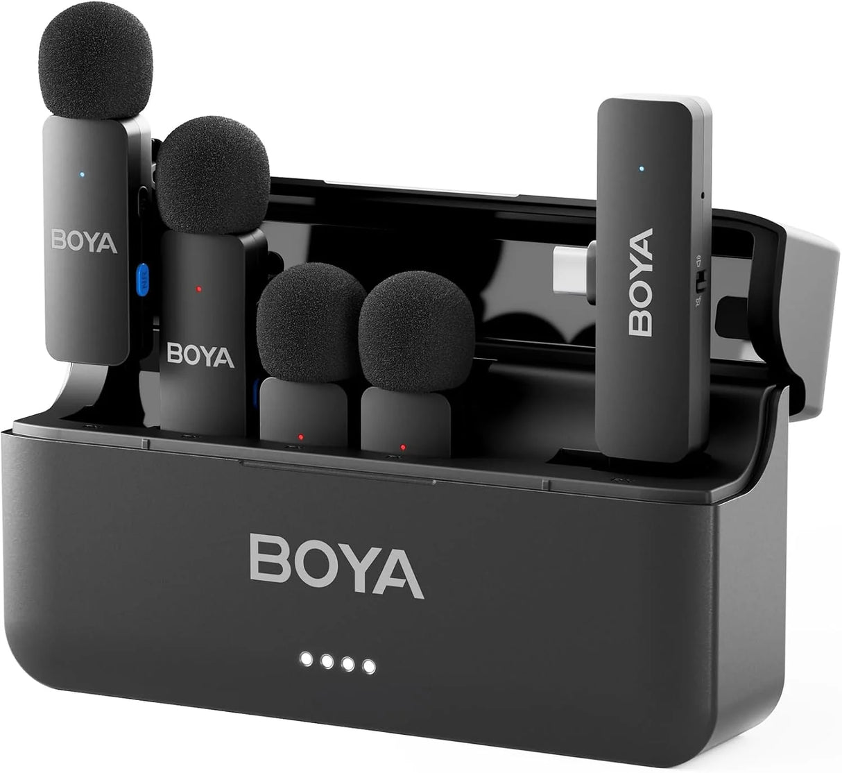 BOYA BY-V4U 4-Channel Wireless Lavalier Microphone System