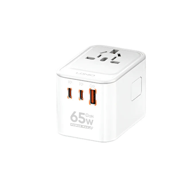 LDNIO 3 USB Ports 65W GaN Travel Adapter Z6