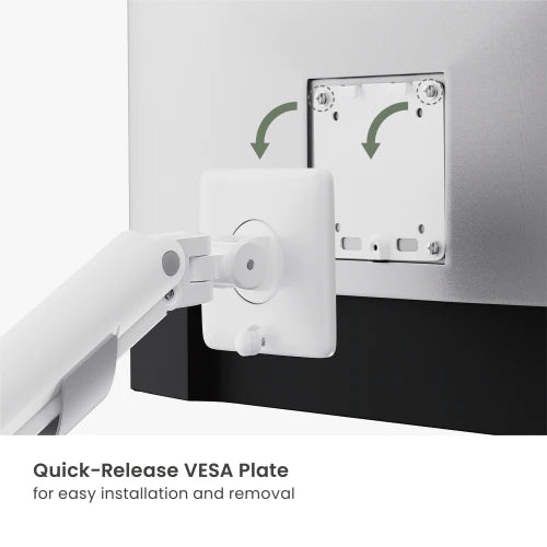Avetron Nova Slim Mechanical Spring Monitor Arm w/ Laptop Tray – 17″–35″, 2–11 kg, Full Motion, Top-Side Mount