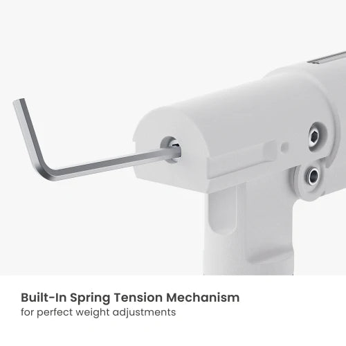 Avetron Nova Slim Mechanical Spring Monitor Arm w/ Laptop Tray – 17″–35″, 2–11 kg, Full Motion, Top-Side Mount