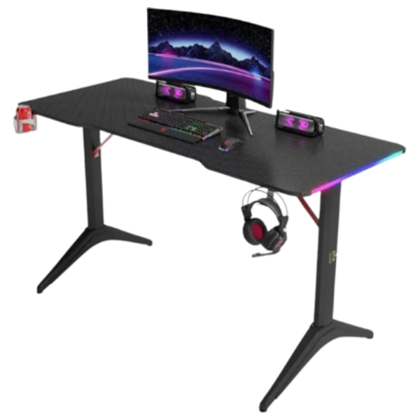 Gaming Desk D2208 - LED RGB Lights Along Edges ميز كيمنك