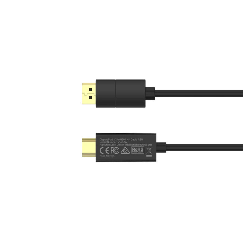 UNITEK V1608A DP 1.2 to HDMI 4K Cable 1.8M