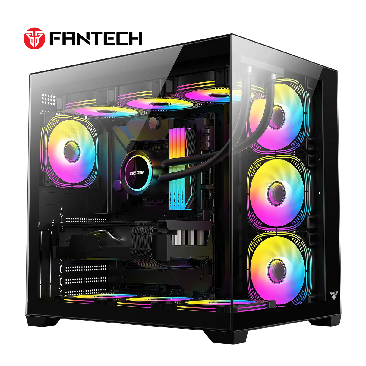 Fantech CG85 LUMINA MID Tower Gaming Case - Black