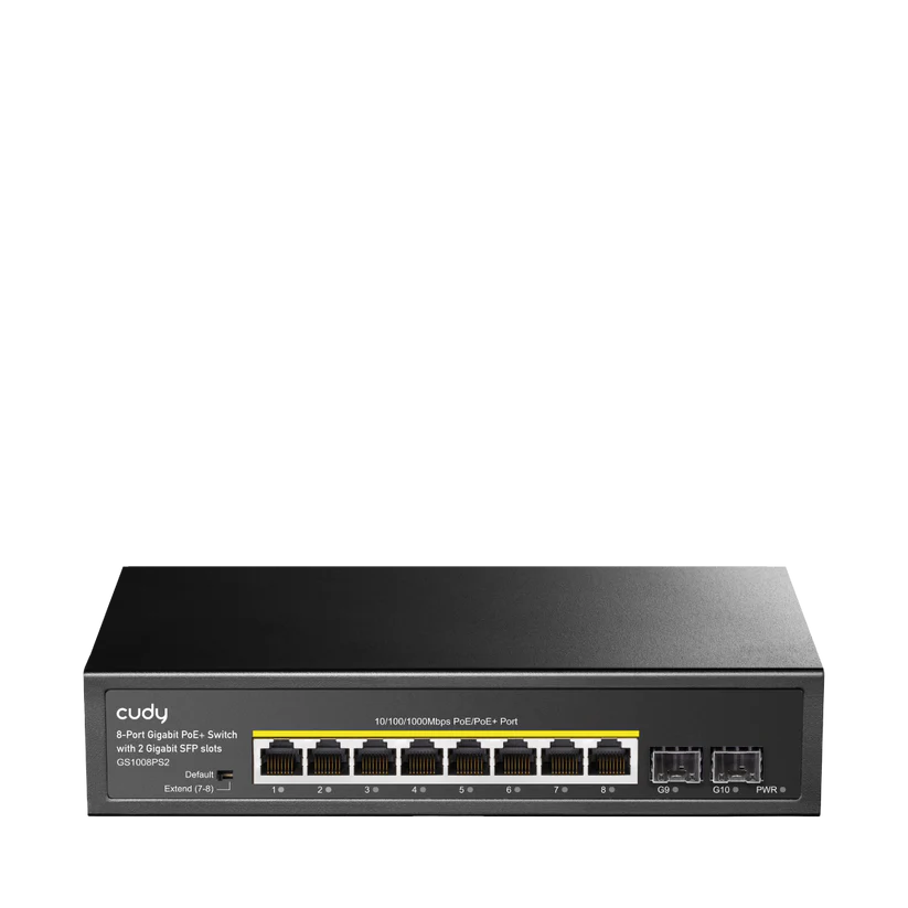 CUDY 8-GbE PoE Switch with 2 Uplink SFP GS1008PS2