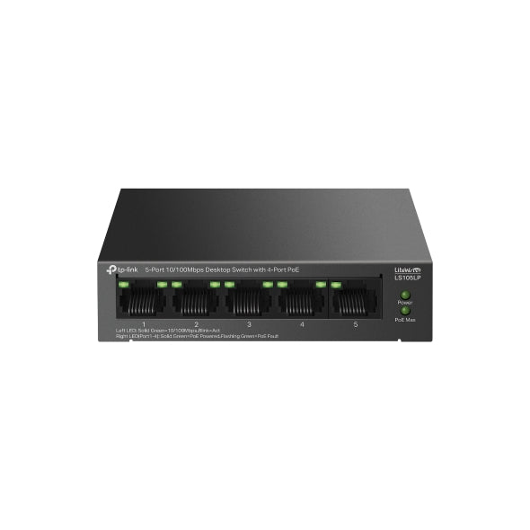 TP-Link TLS105LP 5-Port 10/100Mbps Desktop Switch with 4-Port PoE