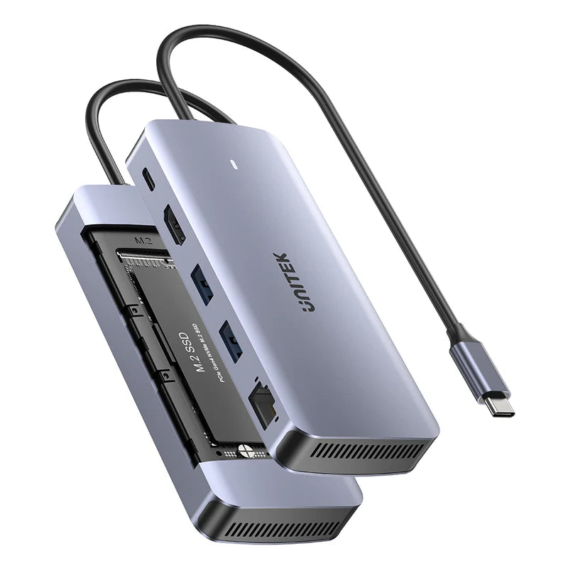 UNITEK D1120A 6-in-1 USB-C Hub with M.2 SSD Enclosure