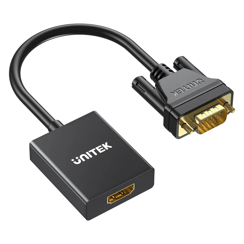 UNITEK V1112ABK VGA to HDMI Adapter