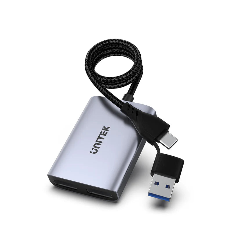 UNITEK V1427A01 USB C/A Dual HDMI Adapter