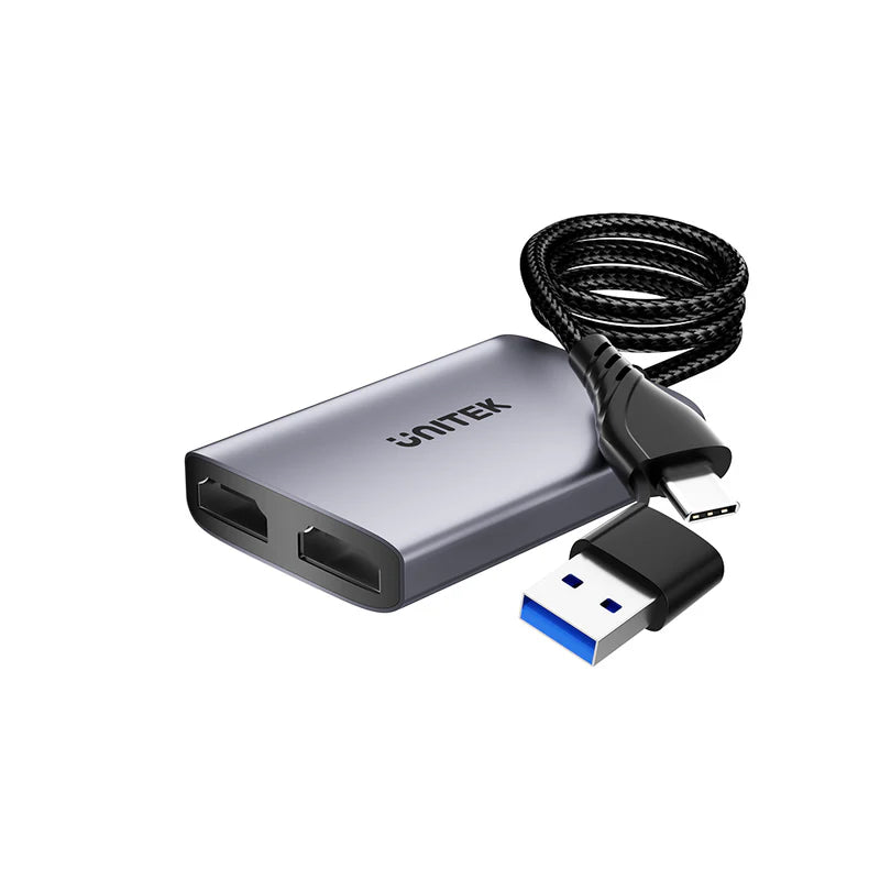 UNITEK V1427A01 USB C/A Dual HDMI Adapter