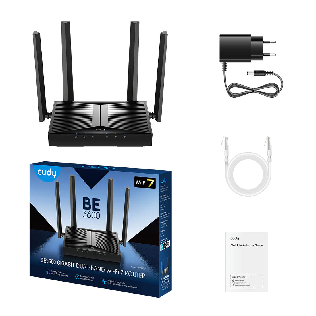 CUDY BE3600 Gigabit Wi-Fi 7 Router
