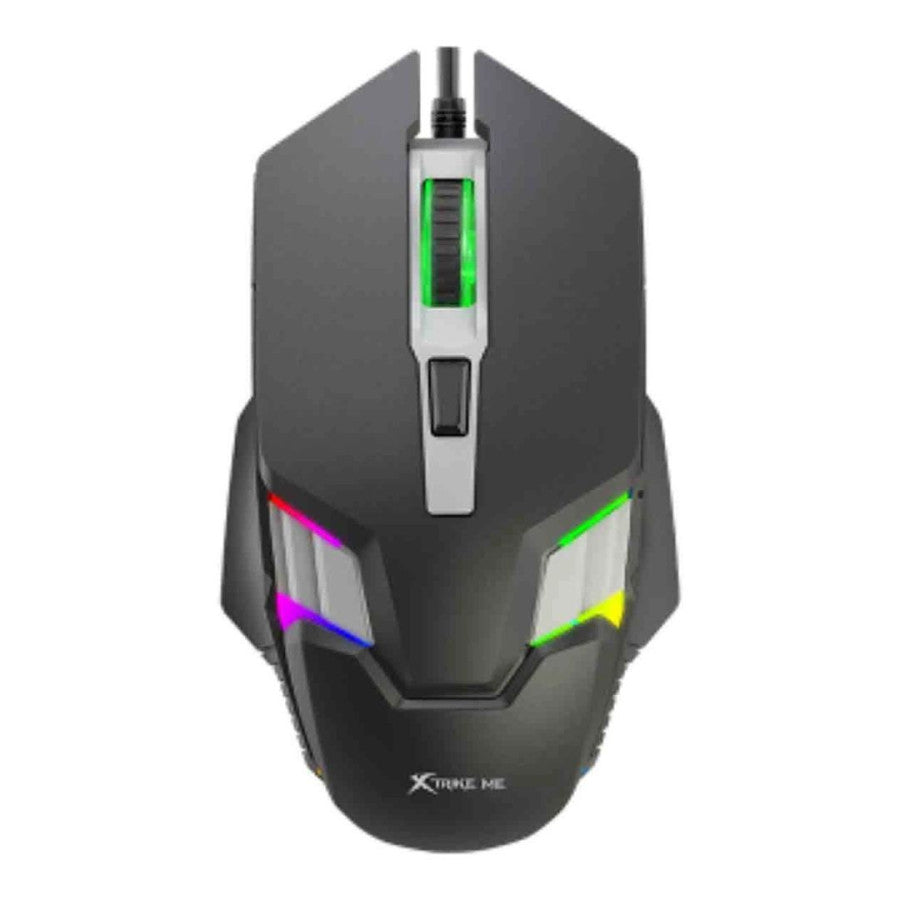 Xtrike Me GM 110 Wired Gaming Mouse, Elite RGB, Black/Grey/Red/Blue