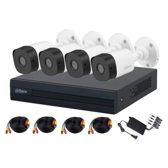 Dahua HDCVI Kit 4 Channels 2MP HFW1200CLP