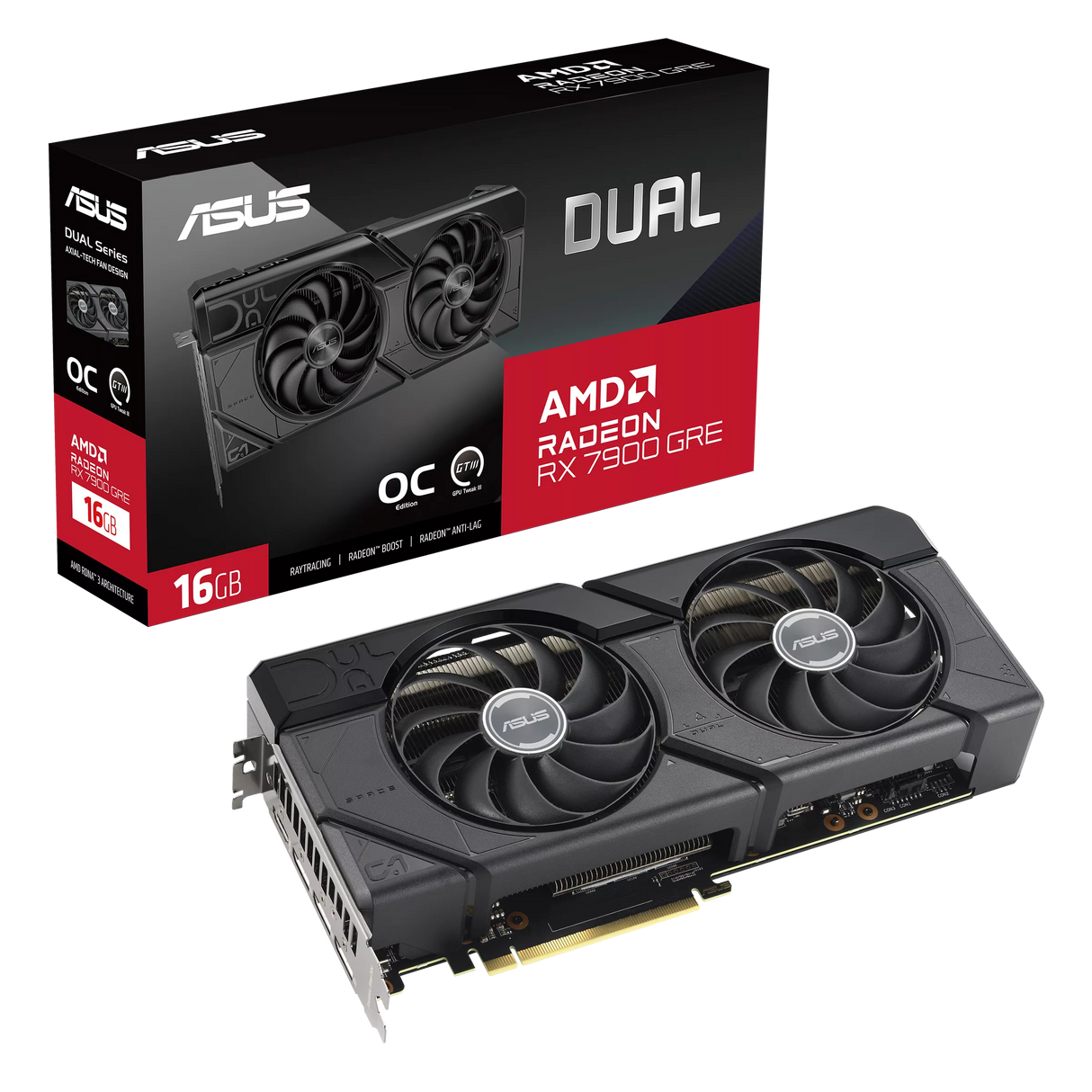 ASUS Dual Radeon™ RX 7900 GRE OC Edition 16GB GDDR6