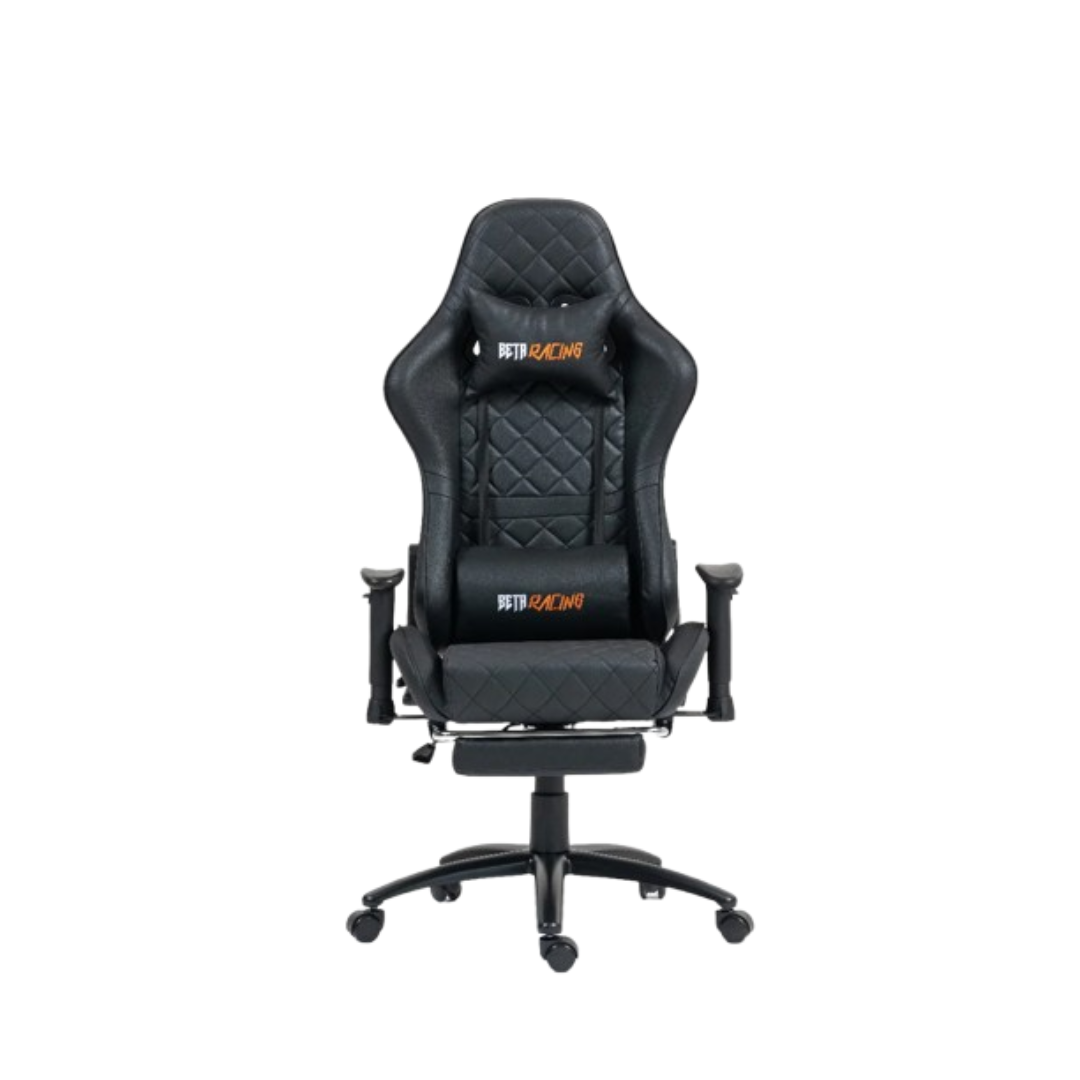Beta Racing Gaming chair Black with Footrest كرسي كيمنك