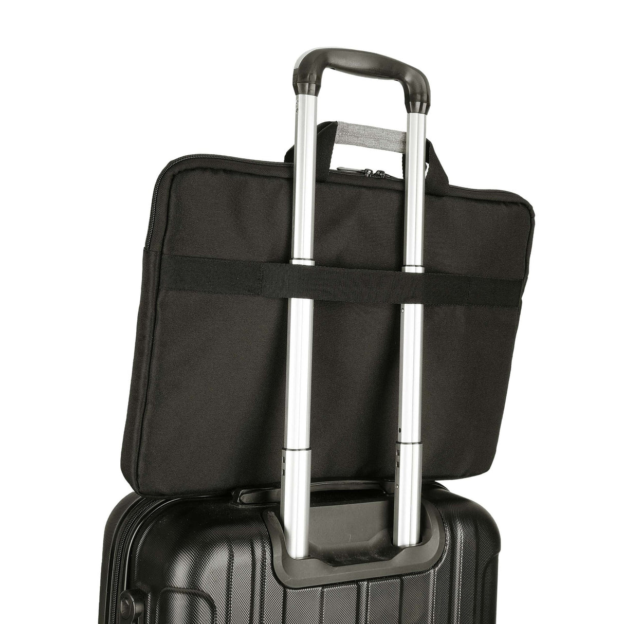 ECLIPS 15.6-Inch Laptop Carry Case – Slim Black Bag with Grey Accents