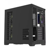 Aigo FT418 PRO ATX Mid-Tower Gaming Case with 7 ARGB Fans and Tempered Glass – Black