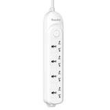 Huntkey DMA-404 Power Strip, 4 Universal AC Outlets, 10 Meter Extension Cord, Surge & Overload Protection, 2500 W / 10 A, White