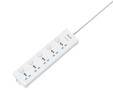 Huntkey DMC502 Power Strip with Individual Switches, 5 Universal Sockets, 3M Heavy-Duty Extension Cable, Surge Protection Multi Plug Board, Flame-Retardant Housing, Wall Mount Design
