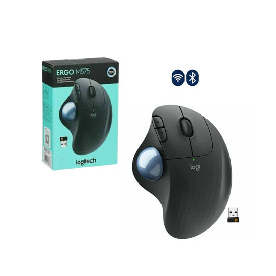 Logitech Ergo M575 Wireless Trackball Mouse (Black)