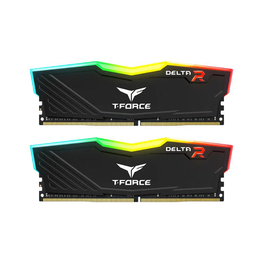 TEAMGROUP T-Force Delta RGB DDR4 Ram 16GB (2x8GB) 3600MHz CL18 - Black