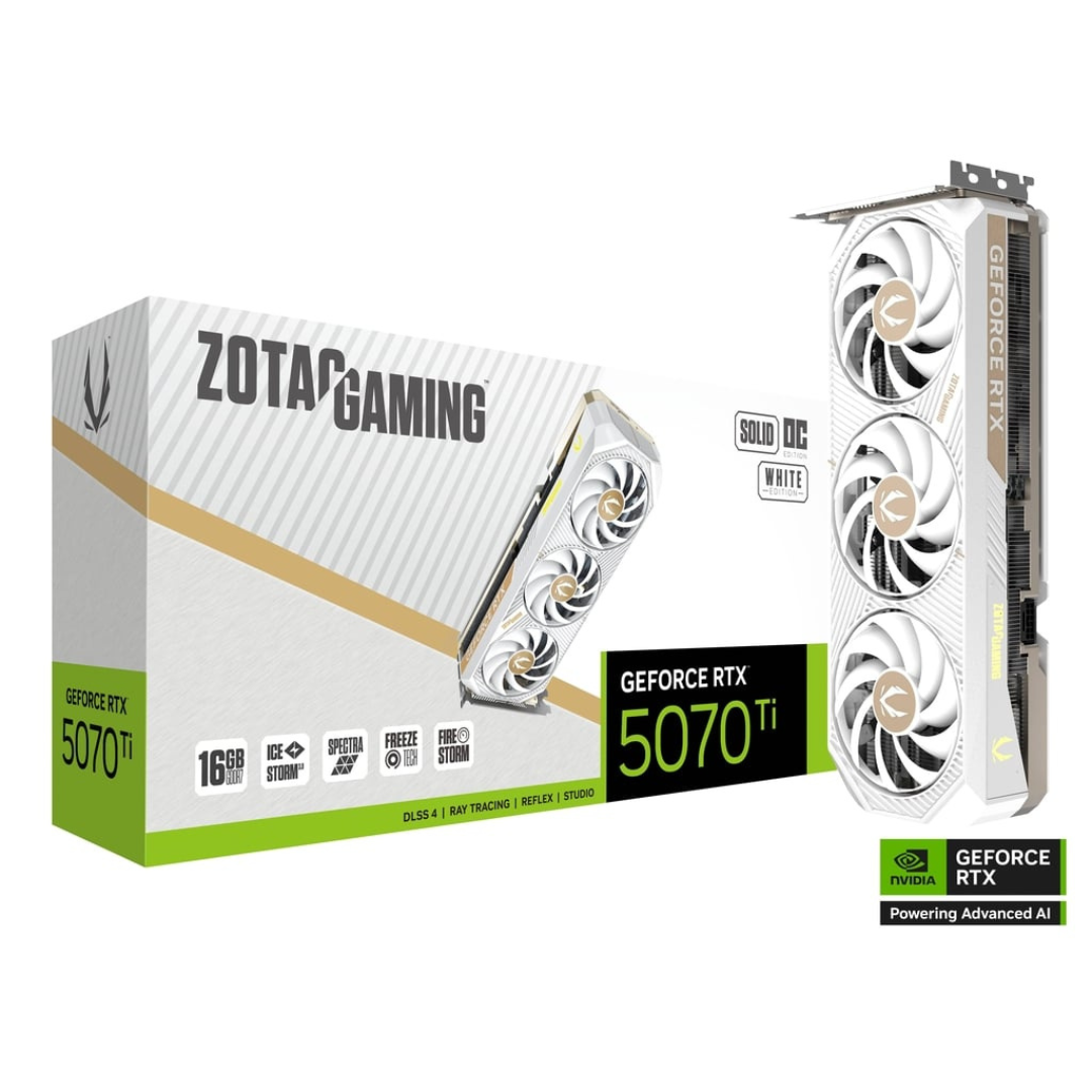 ZOTAC GAMING GeForce RTX 5070 Ti SOLID CORE OC White Edition
