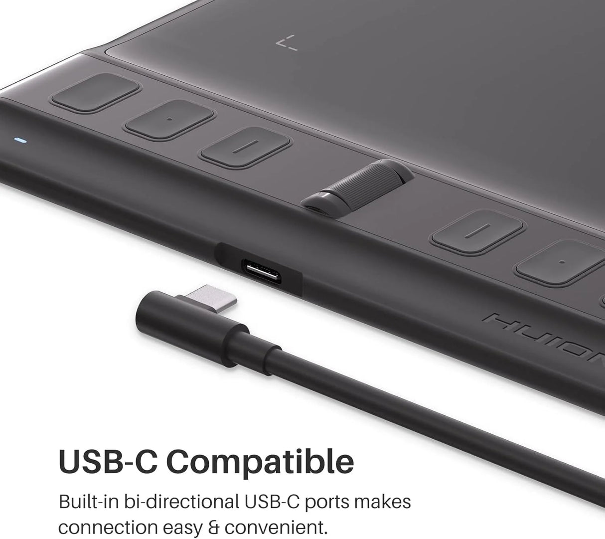 Huion Inspiroy 2 S (H641P) – Compact USB-C Graphics Tablet with PenTech 3.0, 8192 Pressure, Scroll Wheel & 6 Hotkeys