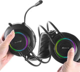 Xtrike Me GH-509 RGB Stereo Gaming Headset – 50mm Drivers, Omnidirectional Mic, 3.5mm + USB, 2.1m Cable – Compatible with PC, PS4, Xbox One & Mobile