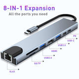 USB C HUB 8 in 1 USB C Adapter FH10583