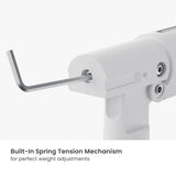 Avetron Nova Slim Mechanical Spring Monitor Arm w/ Laptop Tray – 17″–35″, 2–11 kg, Full Motion, Top-Side Mount