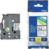 Brother P-Touch 24mm Laminated Tape - Black on White