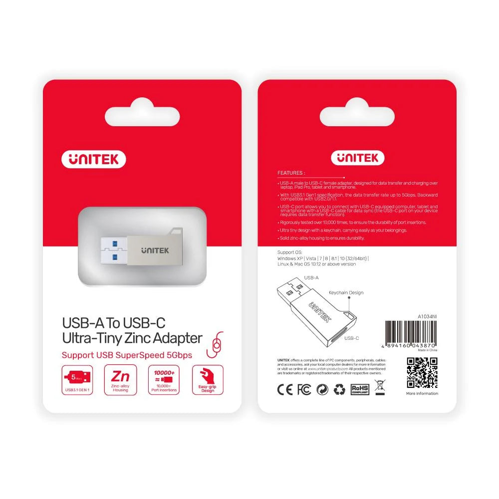 UNITEK USB-A to USB-C Adapter