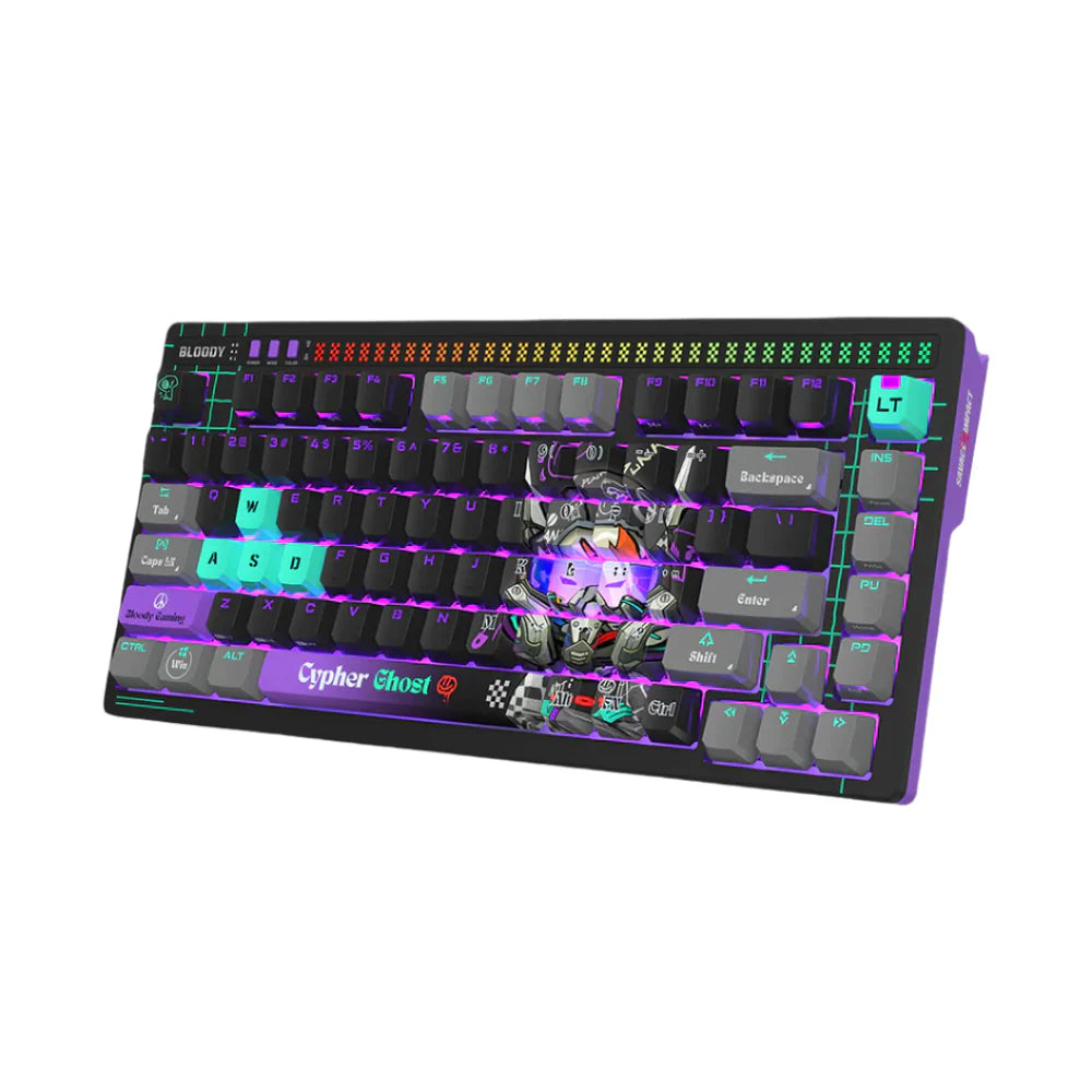 Bloody AT75 Alpha Optical Switch Mechanical Keyboard 75% - Cypher Ghost
