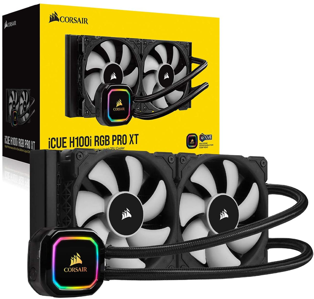 CPU COOLER H100i RGB PRO XT  240MM LIQUID CPU COOLER-مبرد