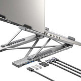 USB-C Foldable Laptop Stand with Docking Station D1137AGY01