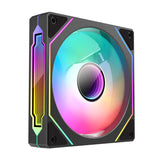 Huntkey GS120 Fantasy 120mm ARGB Case Fan, High Airflow Cooling, 800–1800 RPM, Low Noise Performance, 3-Pin Connector, White Gaming PC Fan