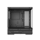 Huntkey GX760A Fortune ATX Gaming PC Case, Dual Tempered Glass Full View, Supports ATX/M-ATX/Mini-ITX, Up to 10 Fans & 360mm Liquid Cooling, 400mm GPU Clearance (Fans Not Included)