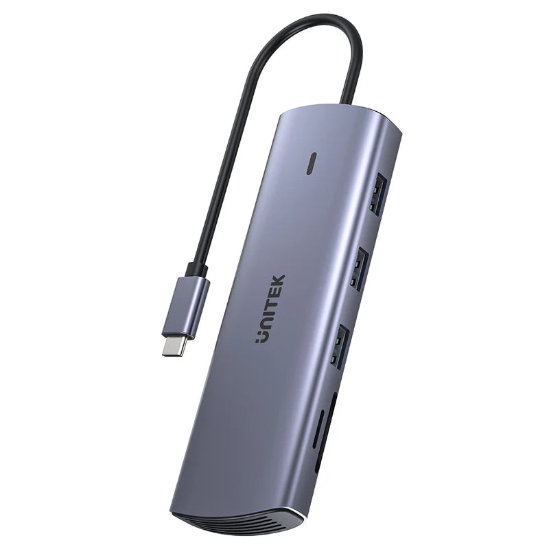 UNITEK D1113A 9-in-1 USB-C Hub with Dual Display, Dual Card Reader and 100W PD