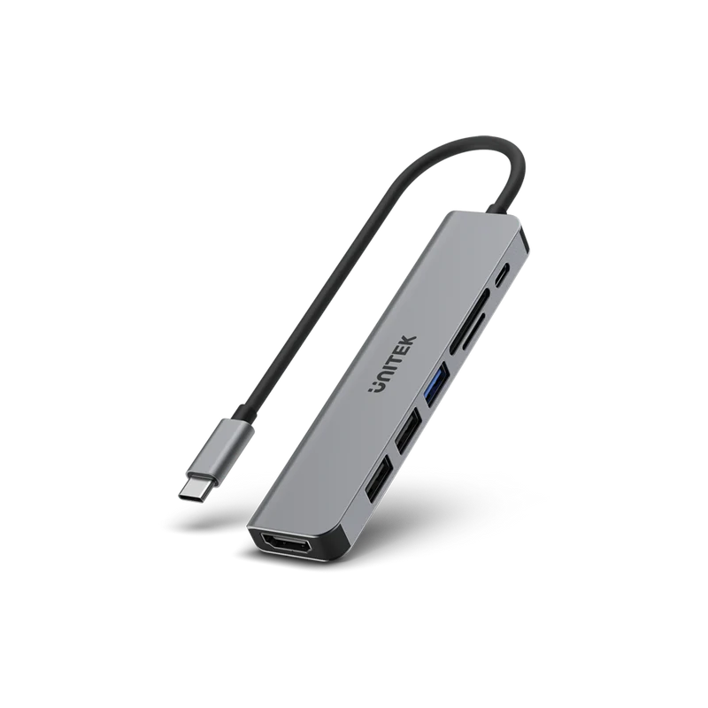 UNITEK H1118A uHUB S7+ 7-in-1 USB-C 5Gbps Hub with 4K HDMI and 100W Power Delivery