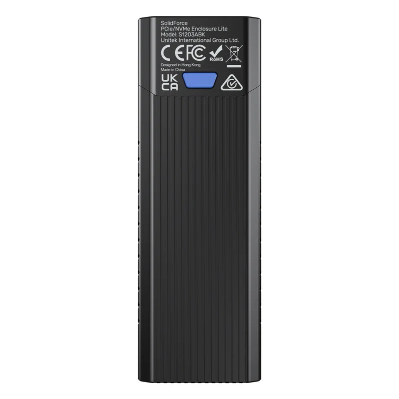 UNITEK SolidForce PCIe/NVMe M.2 SSD Enclosure Lite S1203ABK