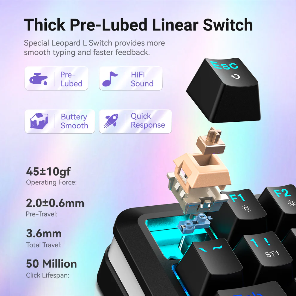 Redragon K708-RGB-PRO TKL Gasket Mechanical Keyboard