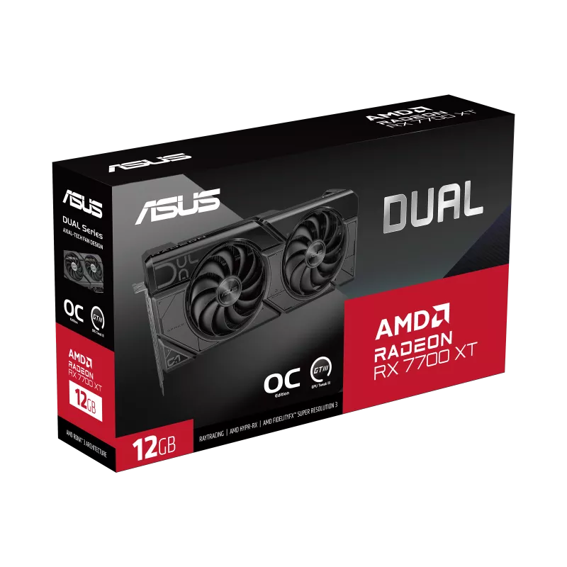 ASUS Dual Radeon RX 7700 XT OC Edition 12GB GDDR6