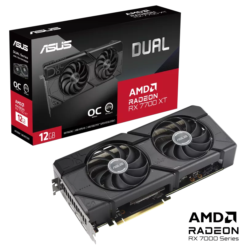 ASUS Dual Radeon RX 7700 XT OC Edition 12GB GDDR6