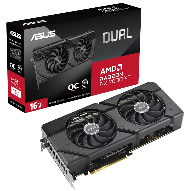 ASUS Dual Radeon RX 7800 XT OC Edition 16GB GDDR6