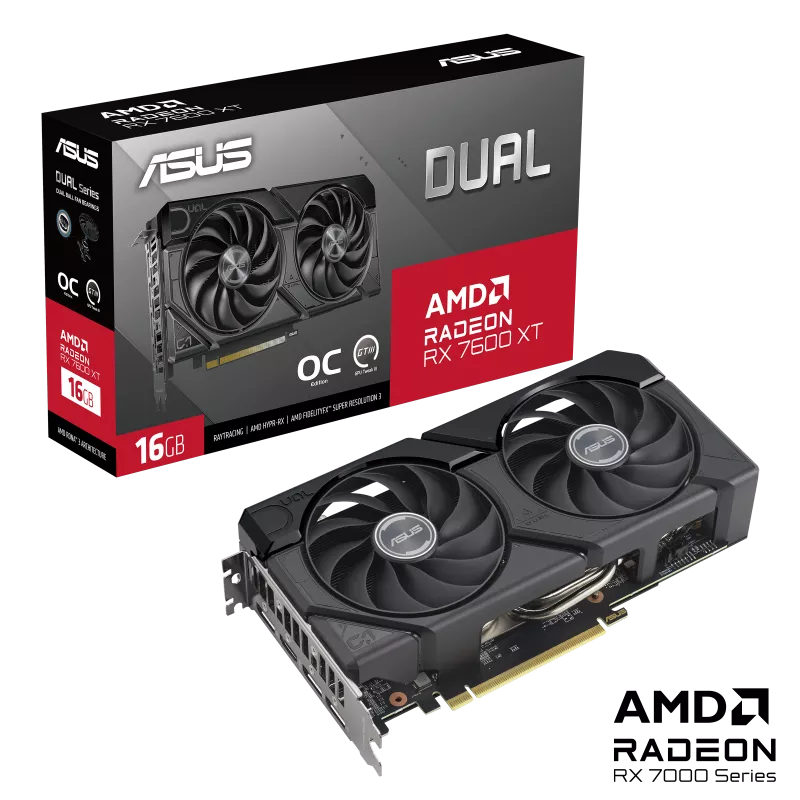 ASUS Dual Radeon RX 7600 XT OC Edition 16GB GDDR6