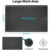 Huion Inspiroy H610X - Advanced Pen Tablet with 8192 Pressure Levels and USB-C Interface