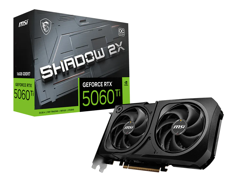 MSI GeForce RTX™ 5060 Ti SHADOW 2X OC PLUS